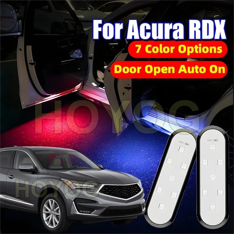 Fit for Acura RDX 2018-2026 USB Rechargeable Wireless Car Door Light featuring a Magnetic Sensor