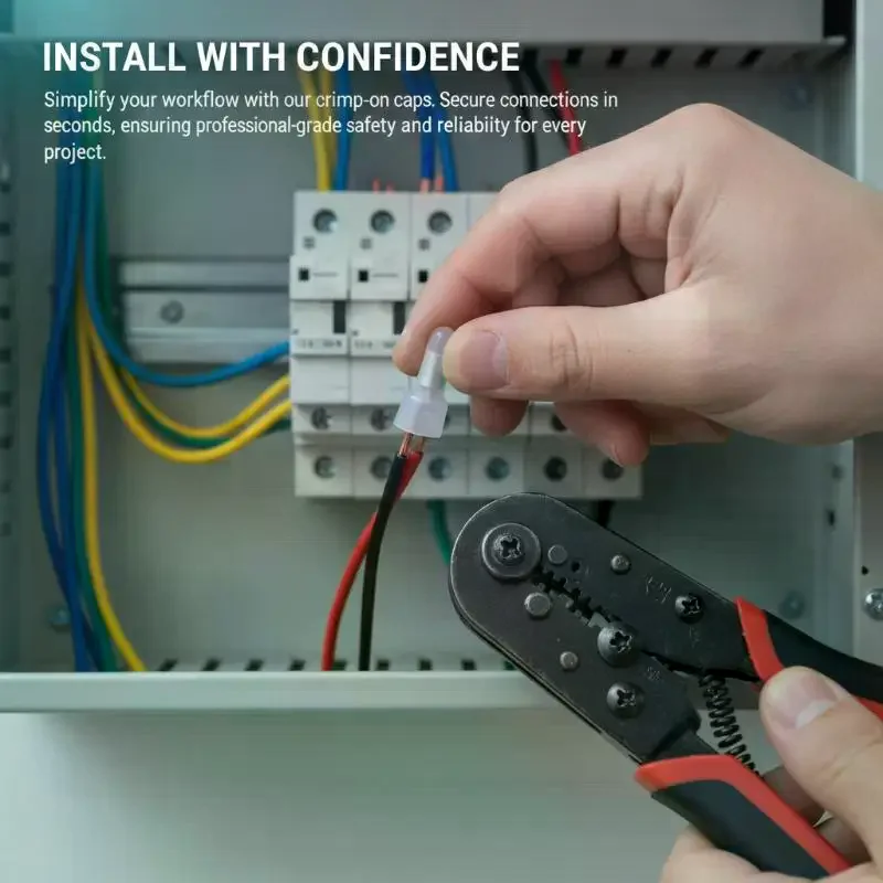 Wire Connector Jumper Terminals 100Pcs Weather Resistant Safety Connection Caps CE-1/2/5X for Garden Lighting Wiring