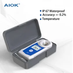 AIOK Digital Refractometers Brixmeter IP67 Fruit Juice Drinks Spirit Beverage Sugar Tester Sugar Content Measuring Instrument