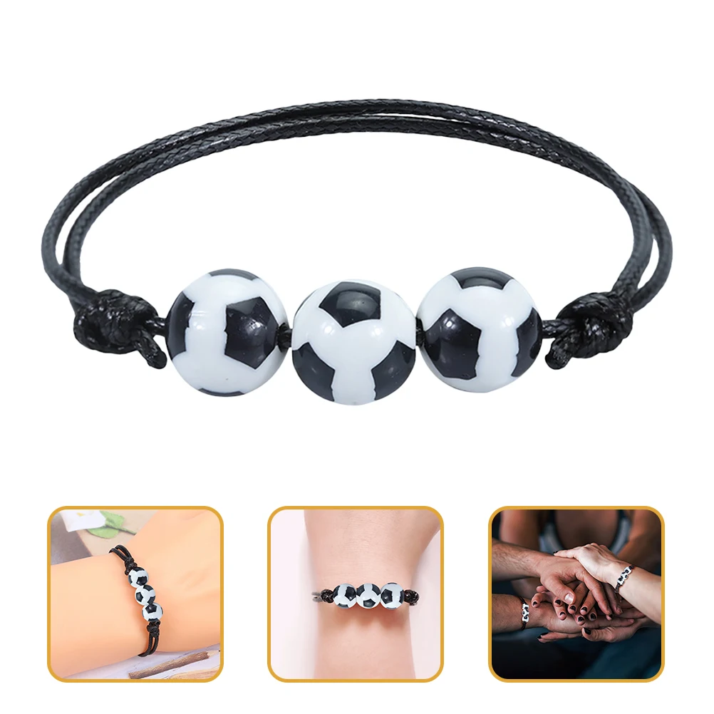 10 Football Bracelets Sports Themed Adjustable Wear Resistant Nylon Charm Bracelets For Fans Inspirational Wristbands Sport Gift