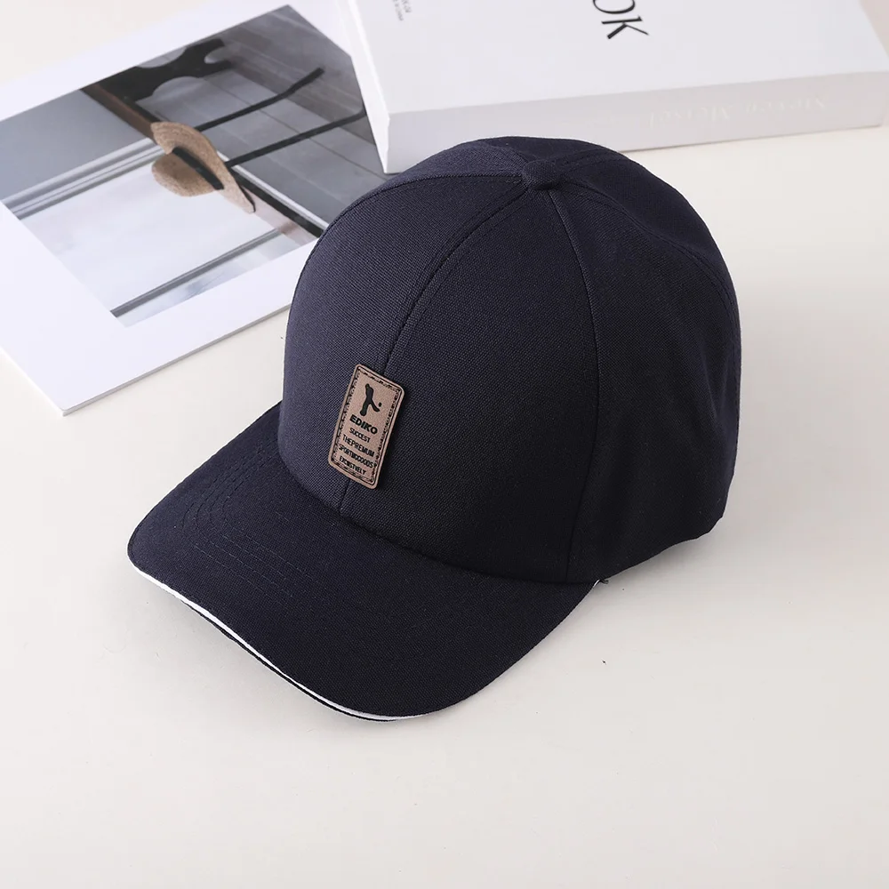 Summer Men Structured Baseball Caps Solid Color Adjustable Snapback Sun Hat for Men Women Outdoor Sports Golf Hat Trucker Hats