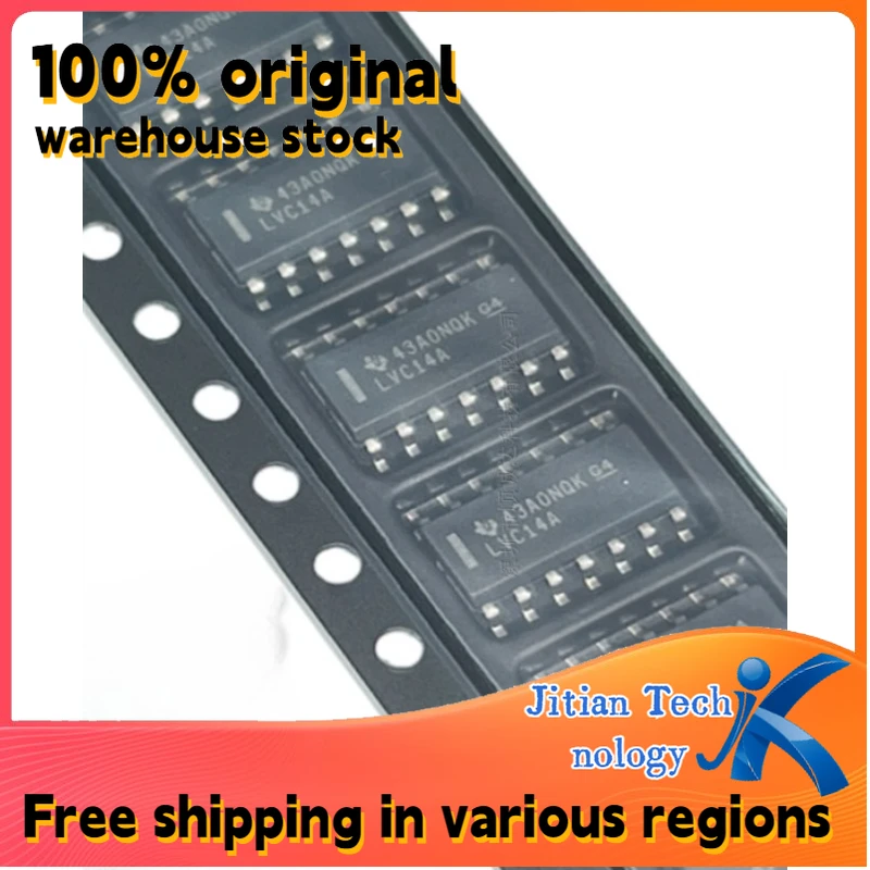 20PCS 100% New SN74LVC14ADR logo LVC14A SOP14 Logic Chip IC SMD Channel direct sales