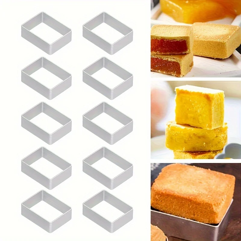 Rectangle Cheese Cake Molds, Mini Cake Pan, For Making Mini Cheesecake, Cookie, Desserts, Mousse Cakes,Baking Tools