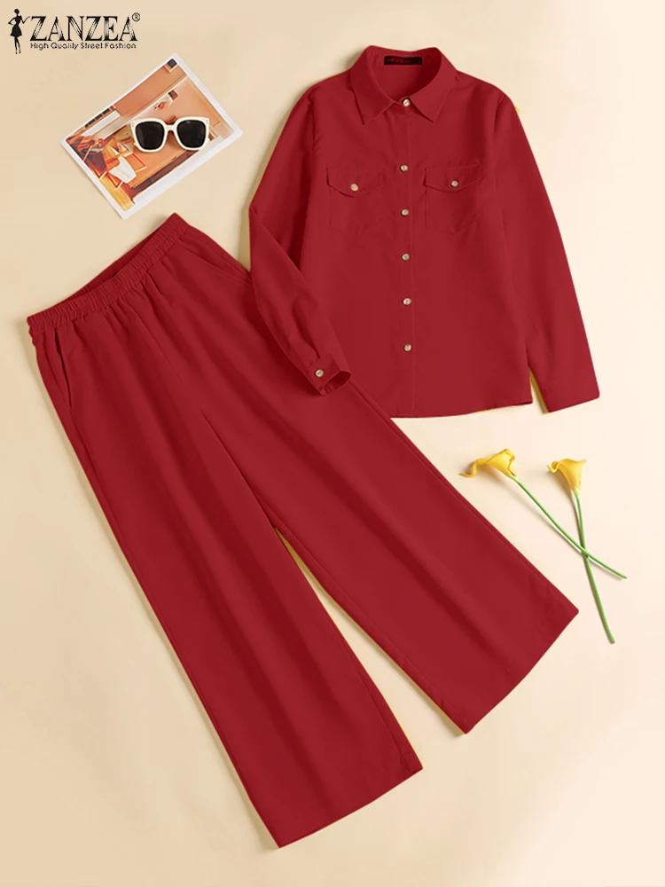 Layered Formal Long Sleeve Scoop Neckline Pantsuit Azalea