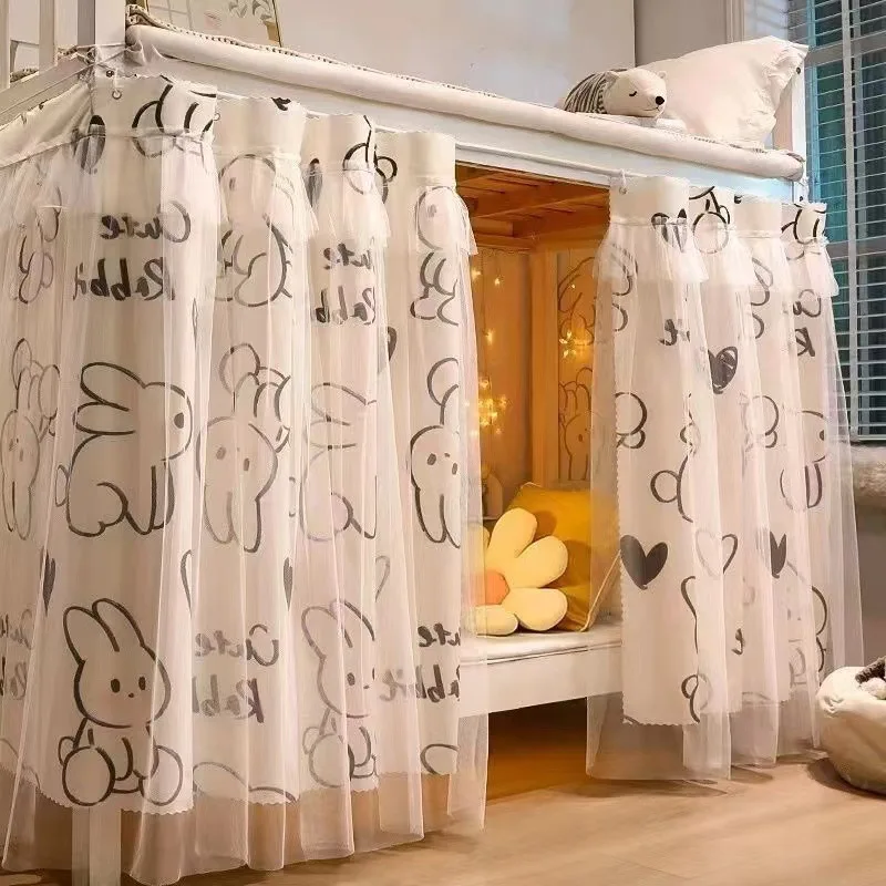 24 dormitories with yarn cute bed curtains privacy, student dormitory shading upper and lower bunk curtains