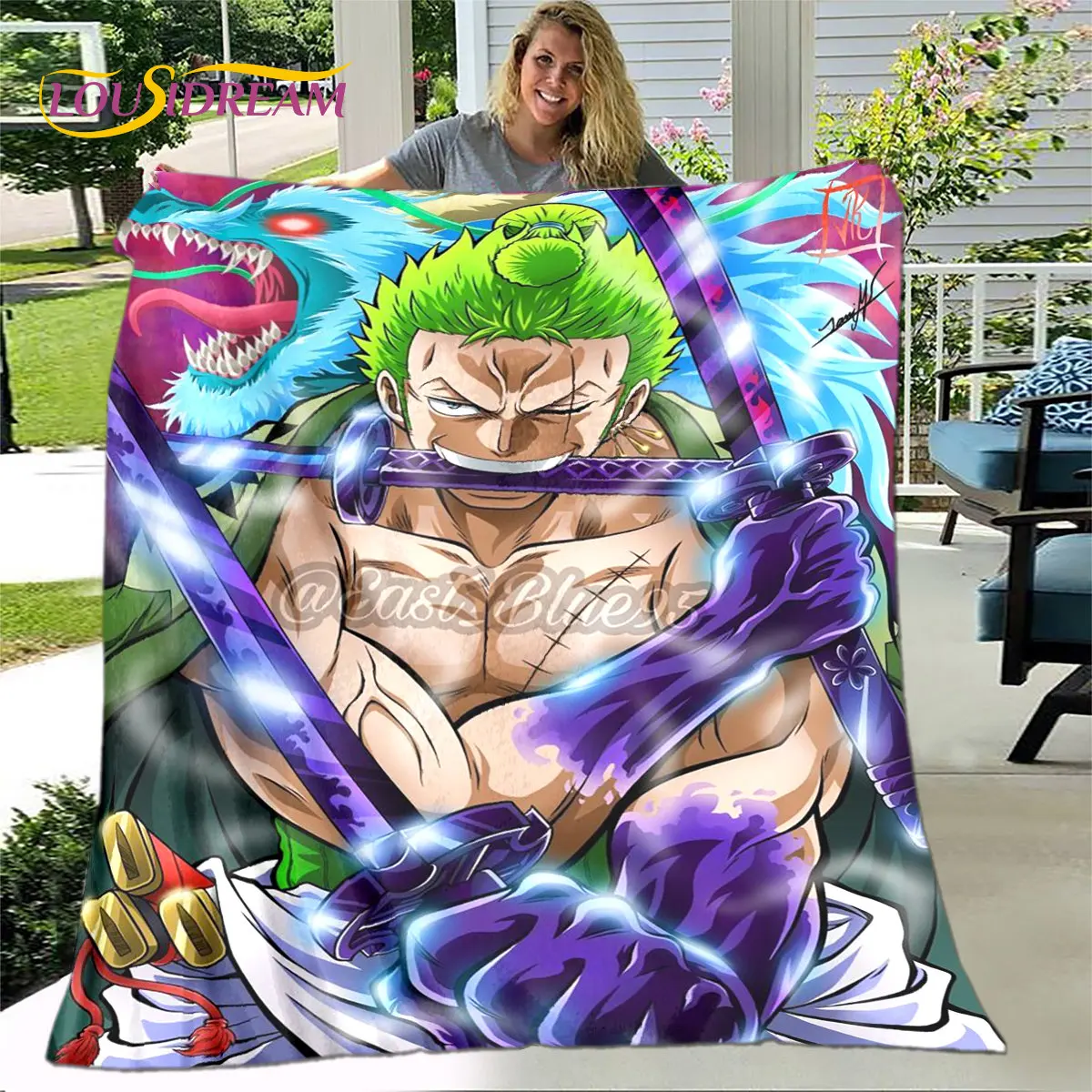 Japanese Anime Cartoon Blanket,Flannel Blanket Throw Blanket,Children's Warm Blanket for Living Room Bedroom Beds Sofa Outdoors