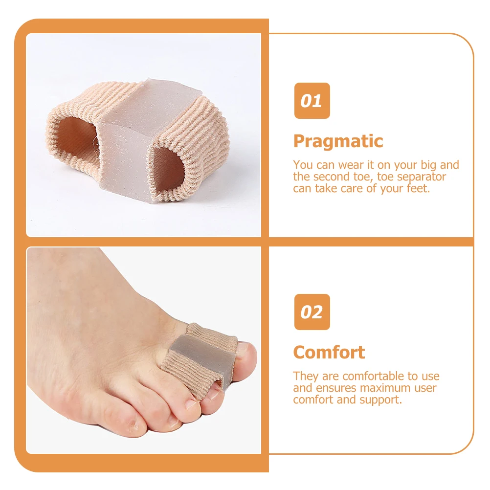 

4pcs Woven Toe Separator Spacers For Women Men Bunion Pain Relief Protector Valgus Correction Tool Corns Blister Friction