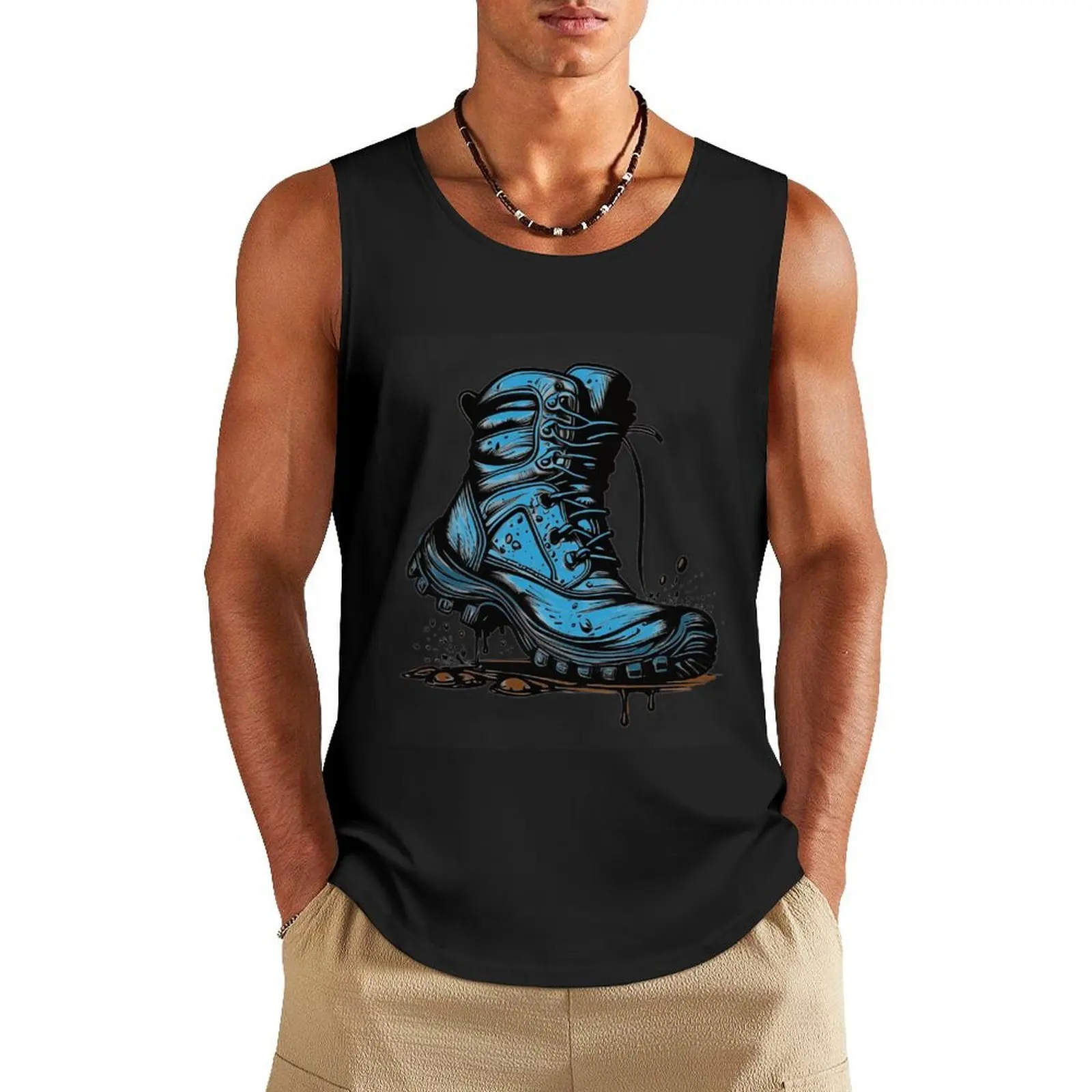 

Muddy Boots (Blue) Tank Top bodybuilding t shirt sleeveless shirt man gym Men's t-shirts