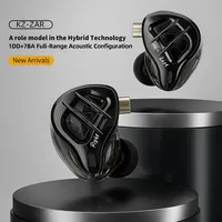 KZ ZAR 1DD+7BA Drivers HIFI In Ear IEMs Earphone High-Performance Metal Bass Earbuds Monitor Headphone with Mic Detachable Cable