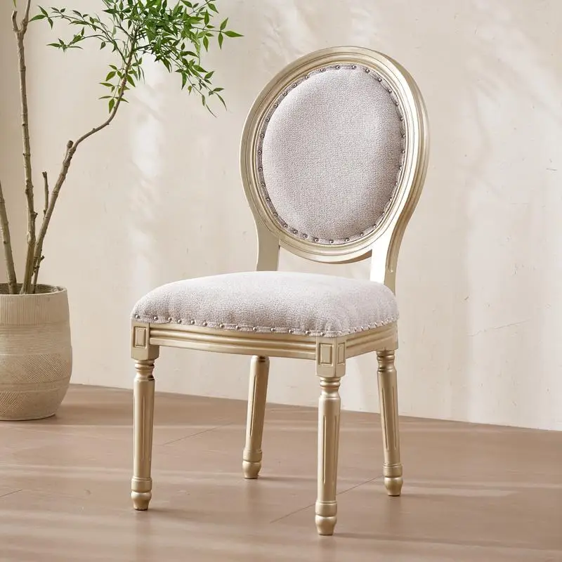 For Household Stool Hotel Back Chair Restaurant Mahjong Chair American Solid Wood Cafe Dining Chair