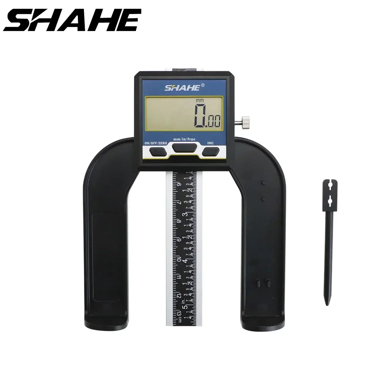 

SHAHE 0-80mm 3 1/8 inch Mini Digital Height Gauge Magnetic Depth Caliper for Router Table Woodworking Measuring Tools