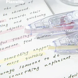 Colorful Hightlighter Tapes Kawaii Correction Tape Style Sticky Note Lovely Solid Color Writing Pad Mark Key Sentences Student