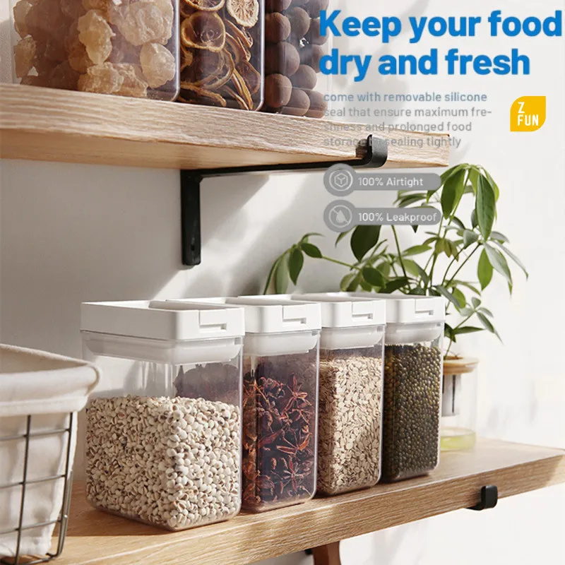 Airtight Food Storage Containers Set with Lids for Kitchen & Pantry Organization,Box Jars for Storing Pasta and Tea Coffee Nut