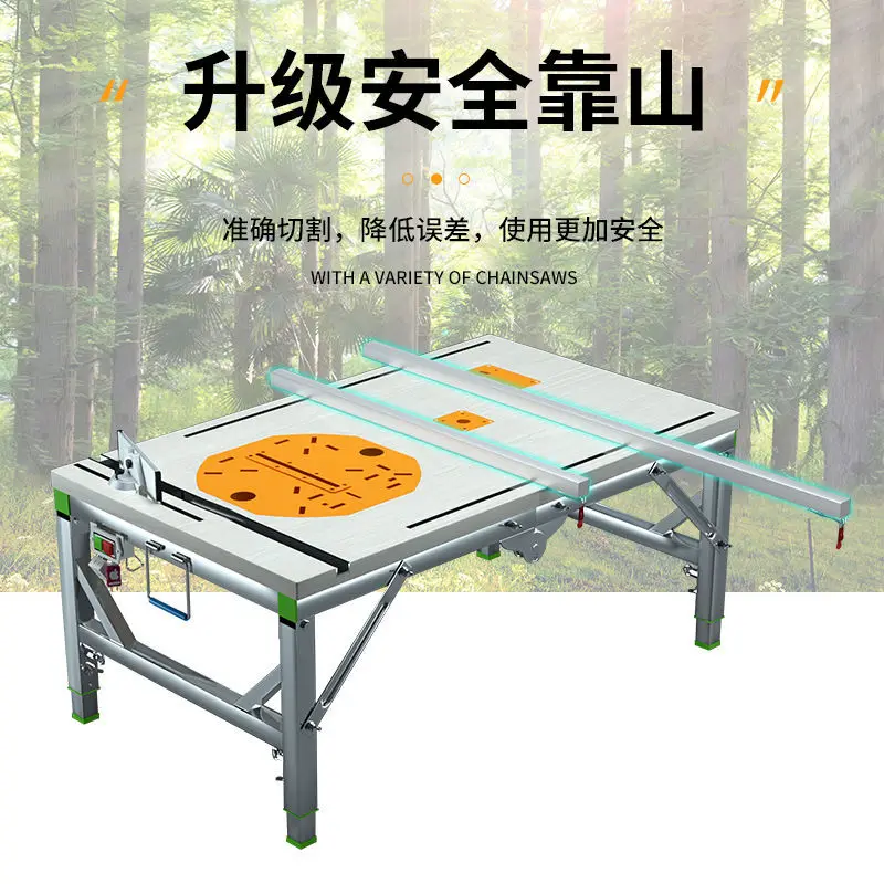 Woodworking saw table Small decoration flip-flop push table saw Portable folding saw table Lifting table Multifunctional