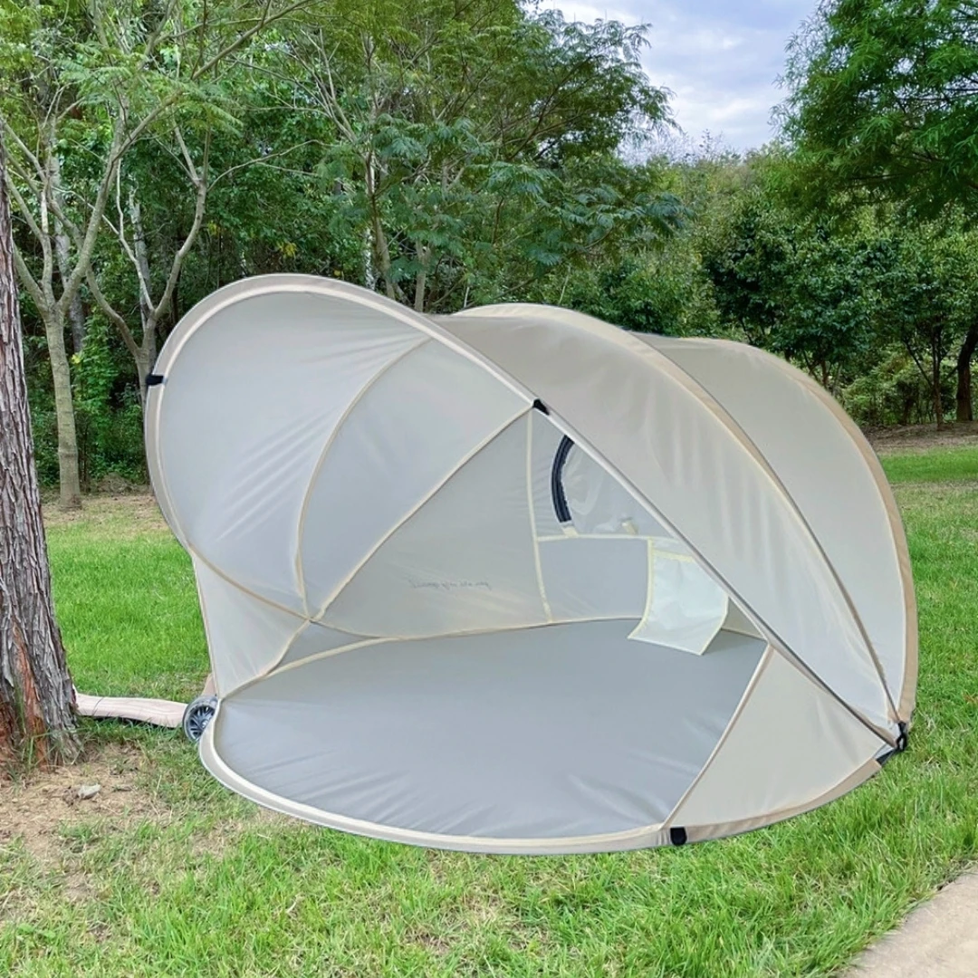 Automatic Outdoor Beach Tent Portable Folding Children's Sunshade Umbrella Camping Picnic Leisure Quick Open Polyester Fabric