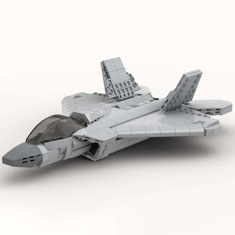 Modelo de serie militar Moc, bloques de construcción Raptor F-22, modelo de combate, tecnología de ladrillo, montaje DIY, juguete de construcción, regalo de vacaciones