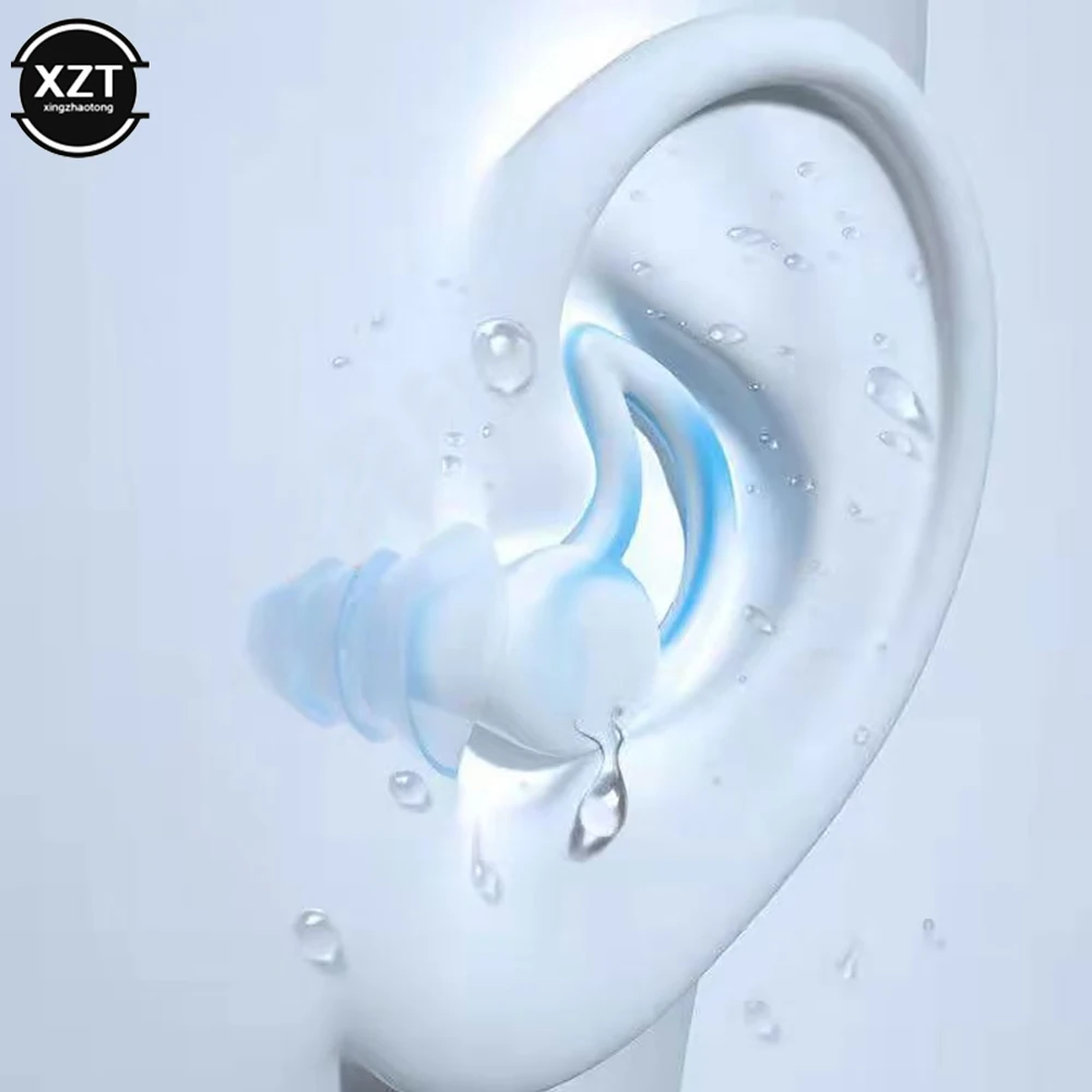 Sleep Soundproof Earplugs Soft Silicone Color Contrast Ear Plugs Anti Noise Earplugs for Sleeping Waterproof Swimming Ear Plug