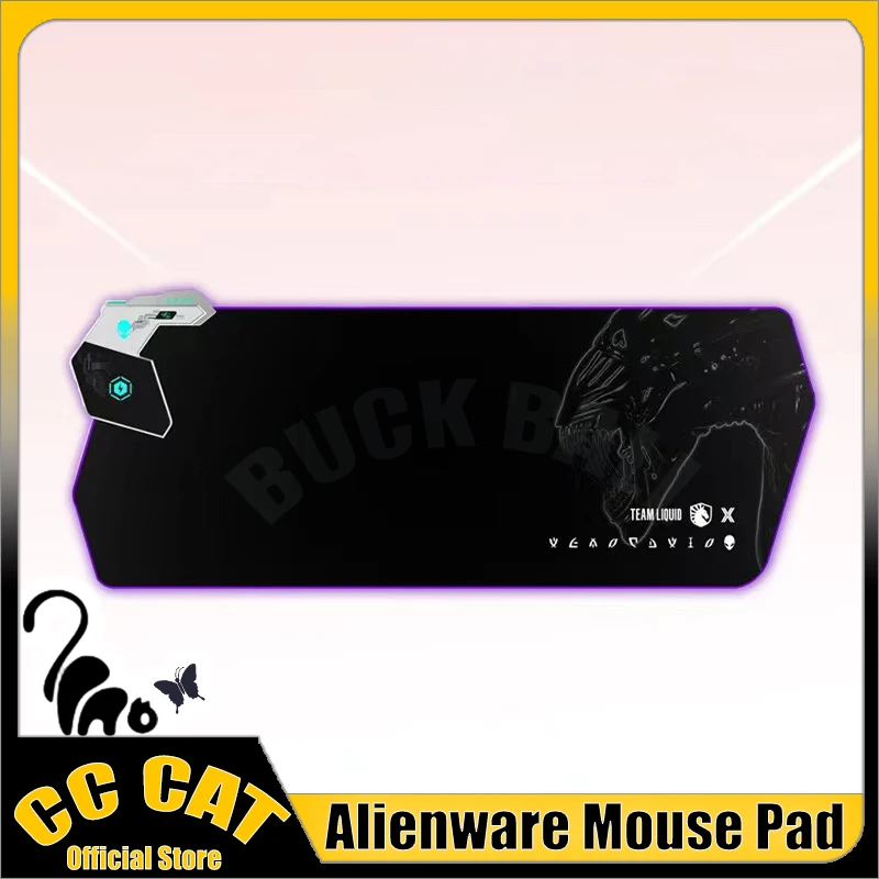 

Alienware Mouse Pad With Wireless Charging Rgb Light With Led Screen Table Mat 45w Fast Charging Large Size Gaming Pc Mouse Pad