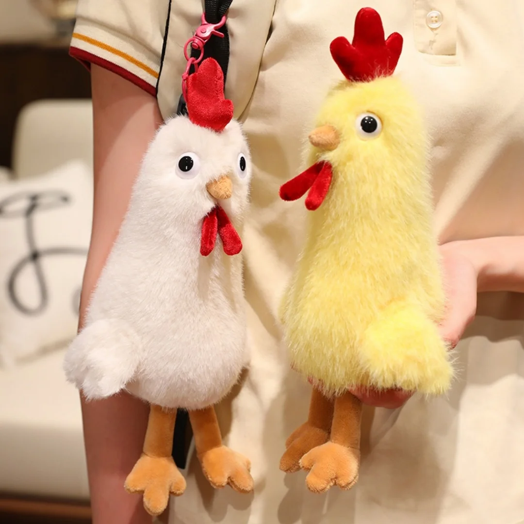 Adorable Long Strip Rooster Plush Toy Soft Stuffed Animal Rooster Plushie Birthday Christmas Gift for Kids Desk Decor Companion