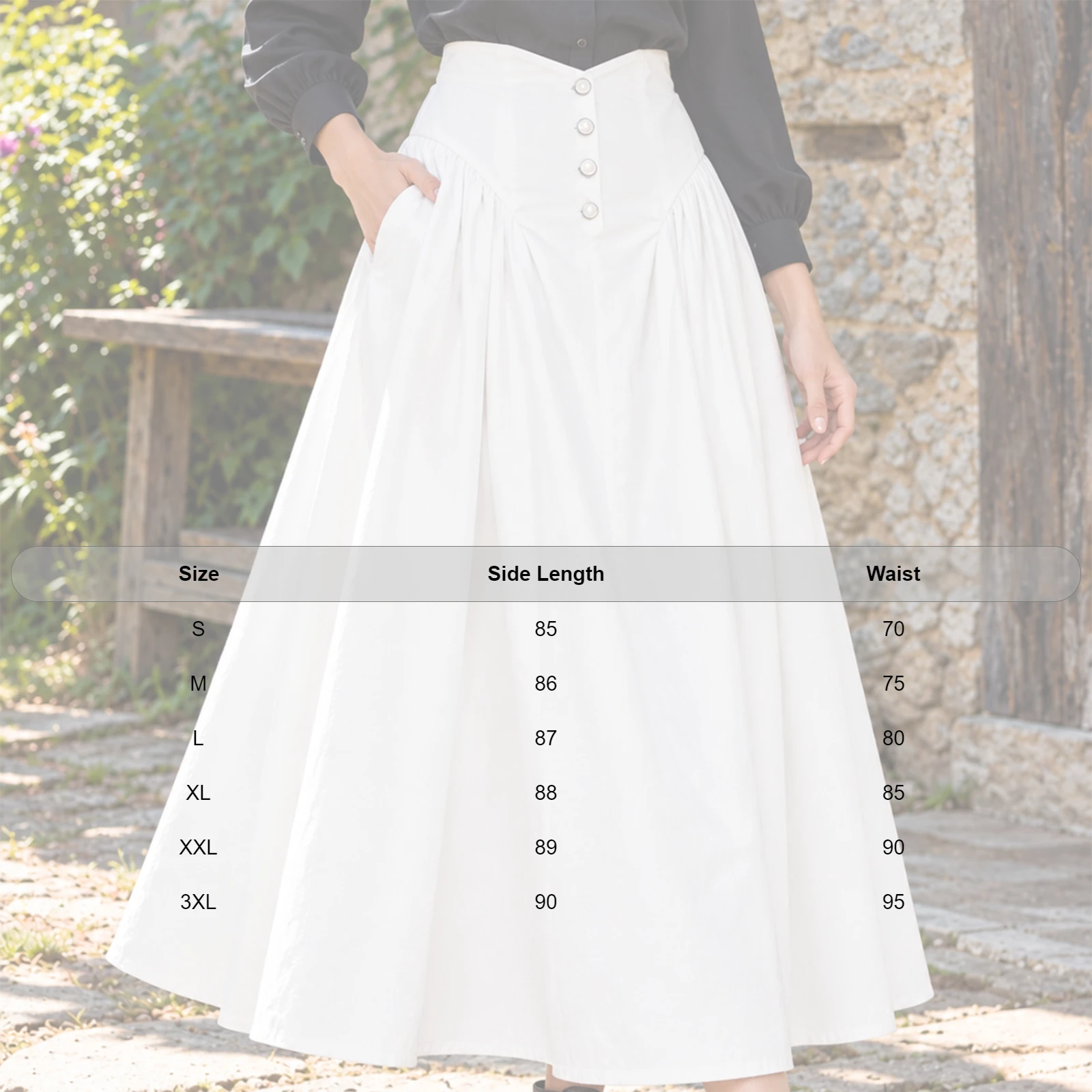 Womens Medieval Renaissance Victorian Skirt High Waist A-line Ruffled Skirts with Pockets Halloween Party Costume Streetwear view 6