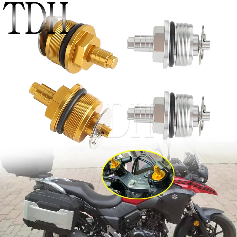 Motorcycle Front Bolts Shock Absorber Preload For Suzuki GW250 12-21 DL250 18-21 GSX250R 18-23 Adjusters Screw Fork Cover Cap - Image 2