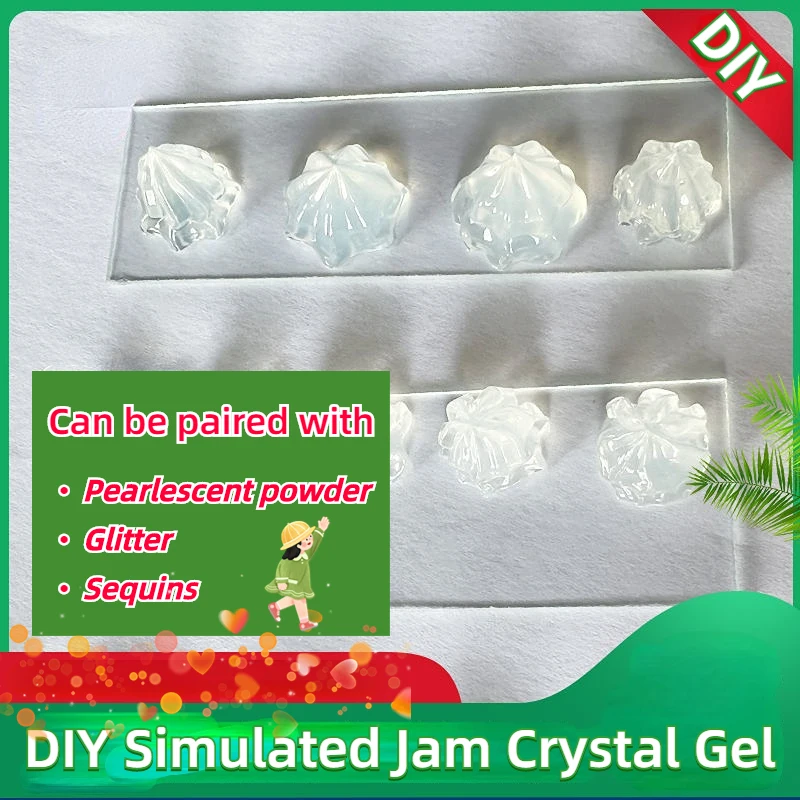 1Kg Barrel of Simulated Cream Glue Transparent Jam Crystal Glue with Colour Mixing Crafting Tools and Accessories DIY