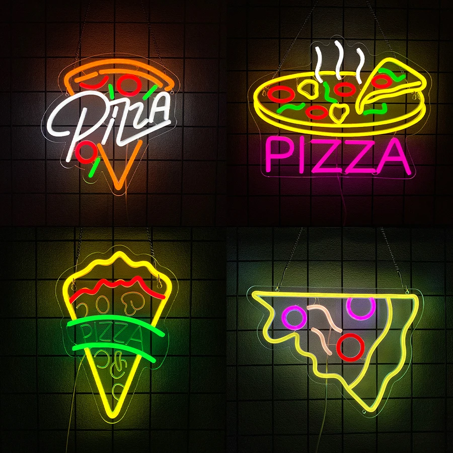 

Неоновая вывеска серии Pizza для декора стен, светящаяся вывеска для магазина, ресторана, кухни, мужской комнаты, дня рождения, подарок для любителей пиццы