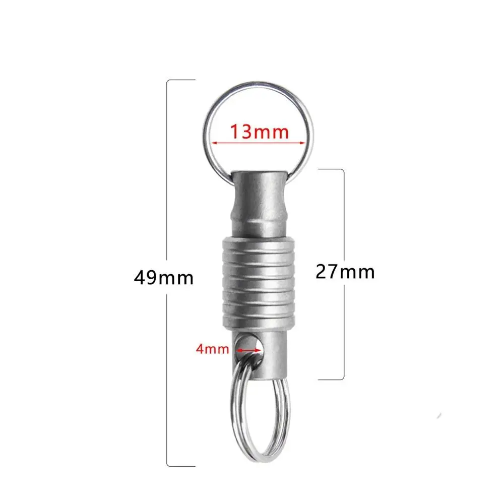 

New Portable Titanium Alloy Keychain Ultra-light 360° Rotatable Keyring Brass Keychain Outdoor Small Tool