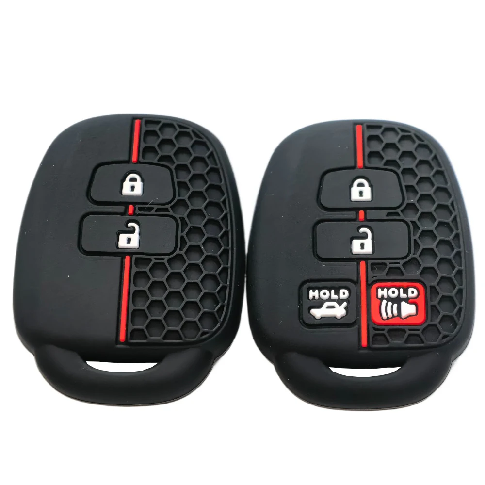 

Силиконовый чехол для автомобильного ключа с 2/4 кнопками для Toyota Prius RAV4 Camry Corolla 2014 2015 2016 2017, защитные аксессуары для брелоков