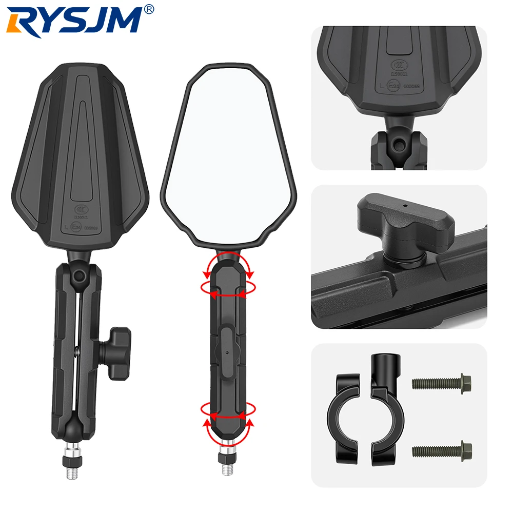 AliExpress NONE Off Road Motorcycle Wide Folding Rearview Mirror Adjustable Side Mirror For Adventure Series Dirt Street Bike ATV Motorbike