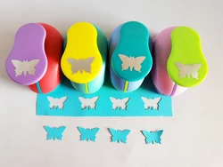 wholesale 4pcs Butterfly Scrapbook Punches Handmade Cutter Card Craft Calico Printing DIY Flower Paper Craft Punch Hole Puncher