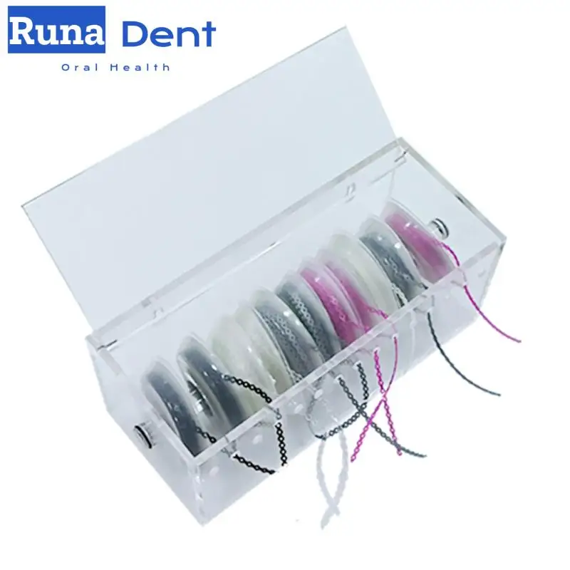 19*8*8Cm Dental Power Chain Box Acrylic Rubber Chain Dispenser Placing Box Multifunctional Dentist Tool