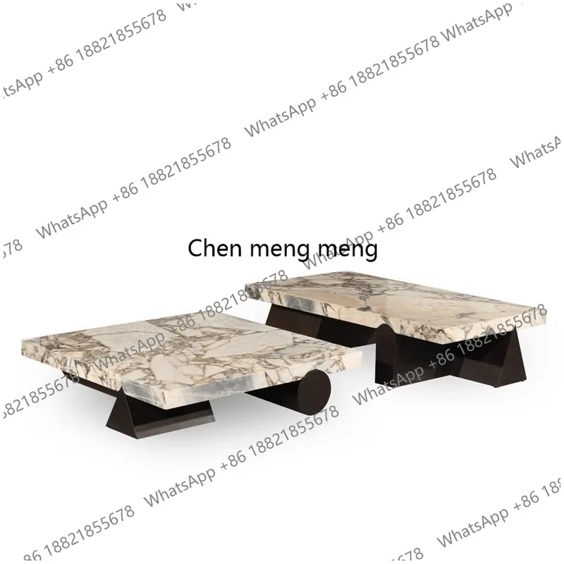

Elephant white natural stone coffee table Italian minimalist marble generous table designer coffee table