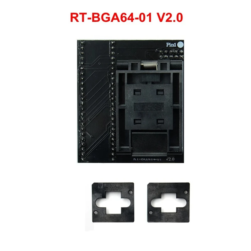 1 Set BGA64 Adapter Burning Seat For RT809H Programmer RT-BGA64-01 V2.0 Socket 4Pcs Limiter Frame 2 Bottom Plate Easy Install