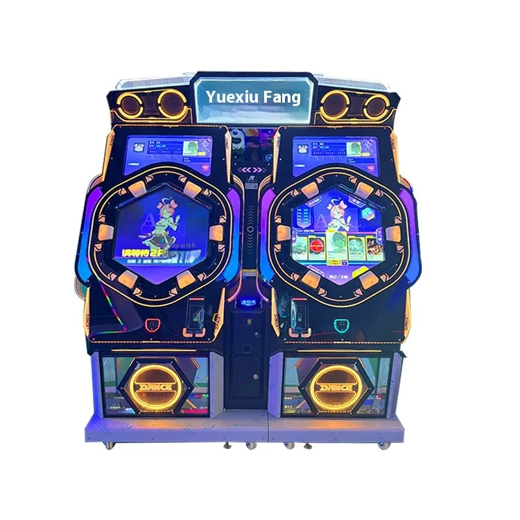 Double Player Arcade Dance Cube Coin-Operated Large Entertainment Equipment Music Battle Show Made Plastic Excluding Freight