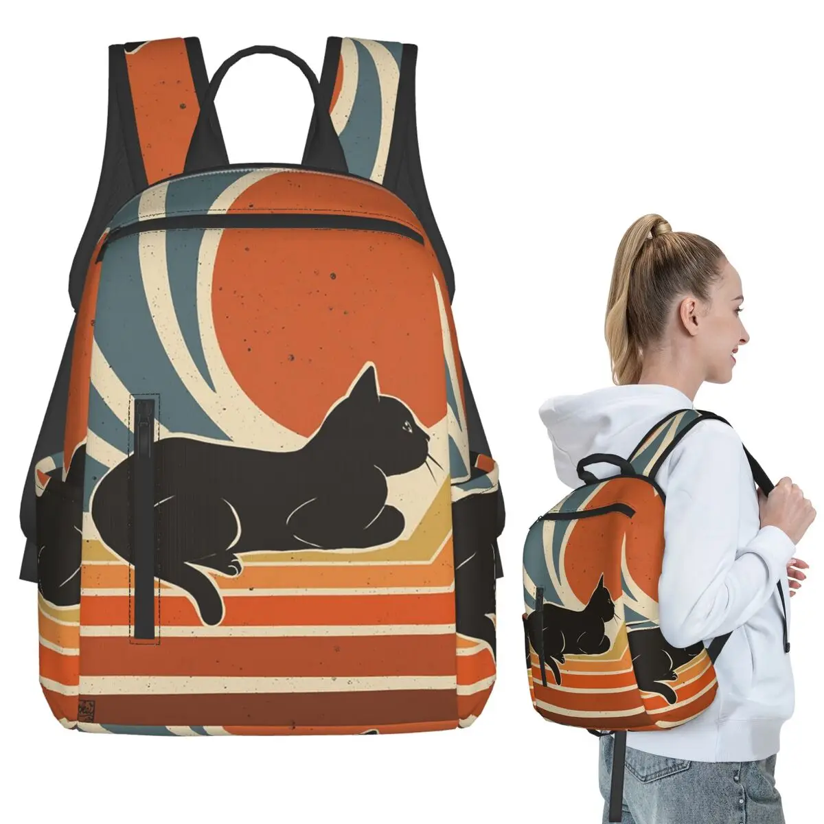 

Evening Time Backpack Student BookBag Kids School Bag Laptop Shoulder Bags Men Women