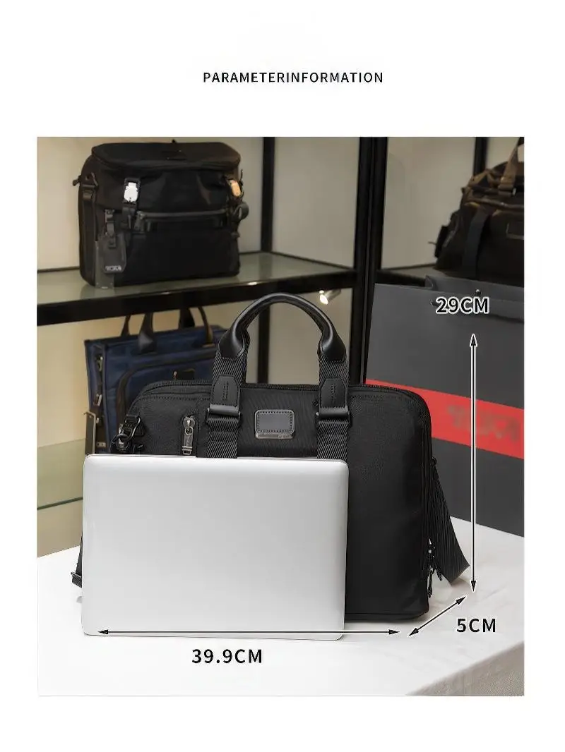 Мужская минималистичная рабочая сумка — изысканный нейлоновый портфель с трансформируемым ремешком для острой, неклапанного образа 232390