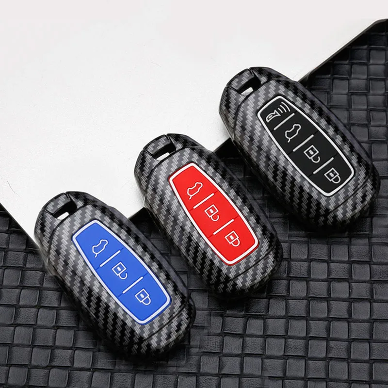 Carbon Car Key Case Cover for Hyundai I30 Ix35 Encino Azera Solaris Kona Encino Solaris Grandeur Ig Accent Santa Fe Palisade