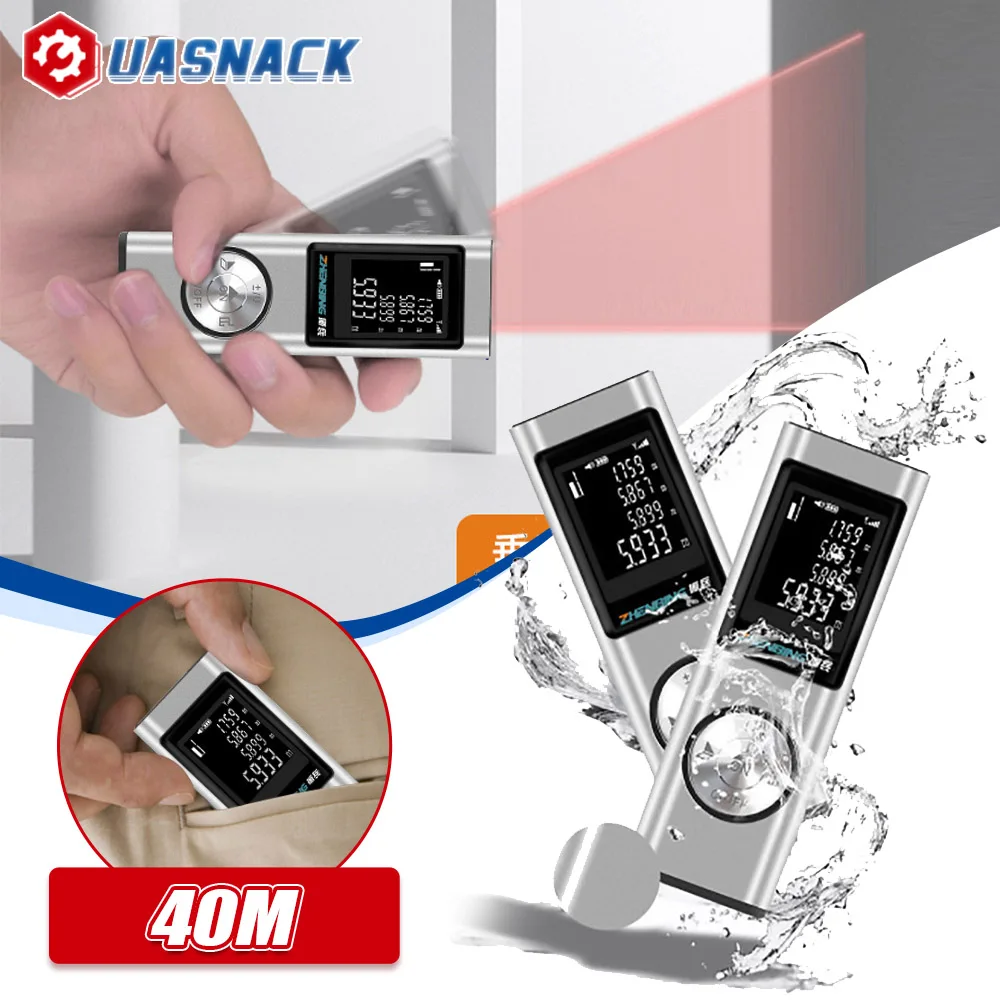 40m medidor de distância a laser inteligente faixa digital portátil usb carregamento exato rangefinder mini handheld distância ferramentas medição
