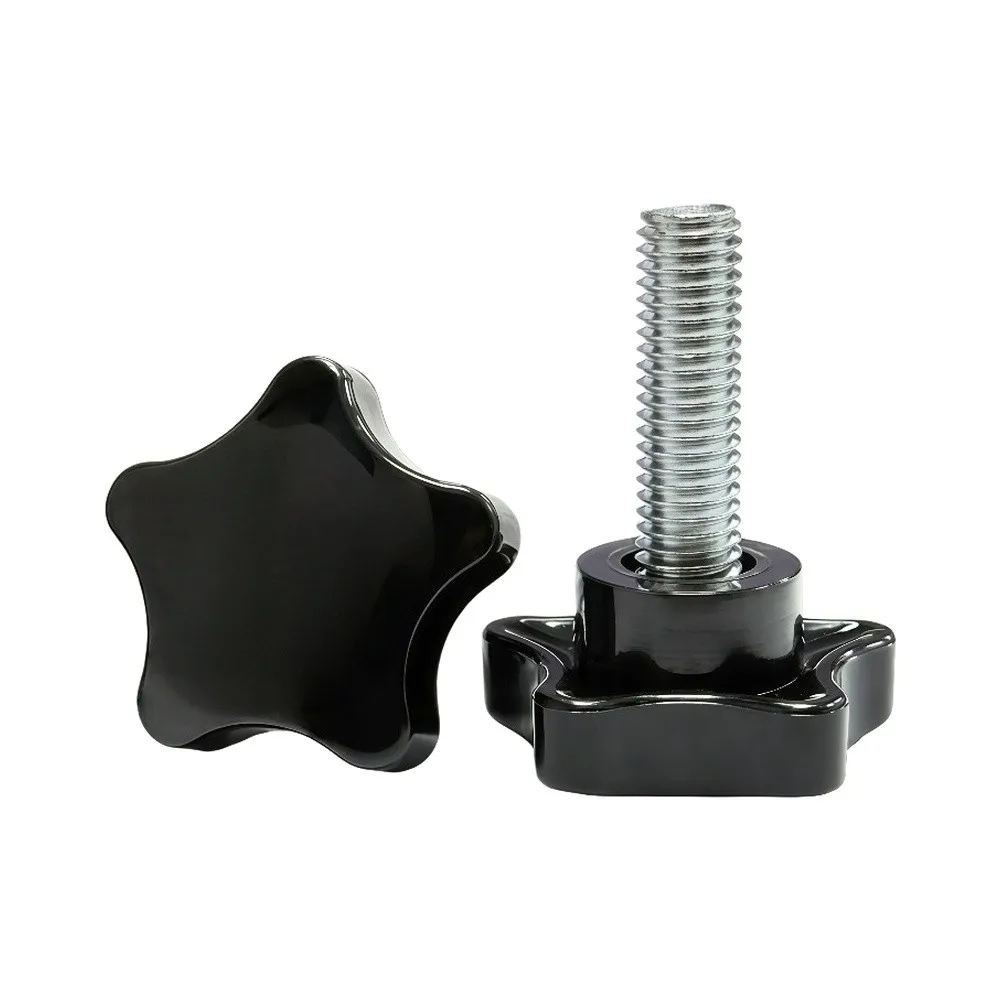 12 Star Knobs for M6 Fastening Systems Used in Equipment Setup with 10-30mm Clamping Range and Hand-Tighten Functionality