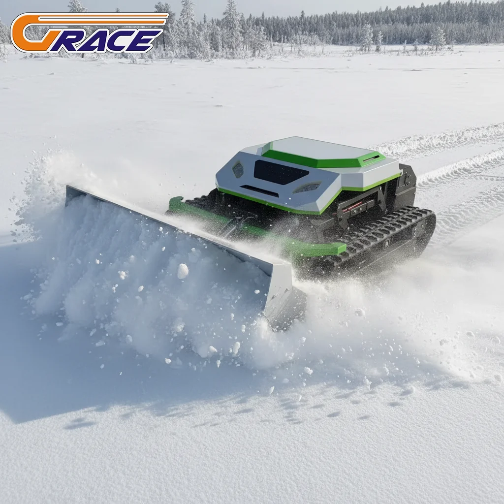 4 in 1 Charging Lawn Mower Remote Control Snow Sweeper Bulldozer Snow Pusher