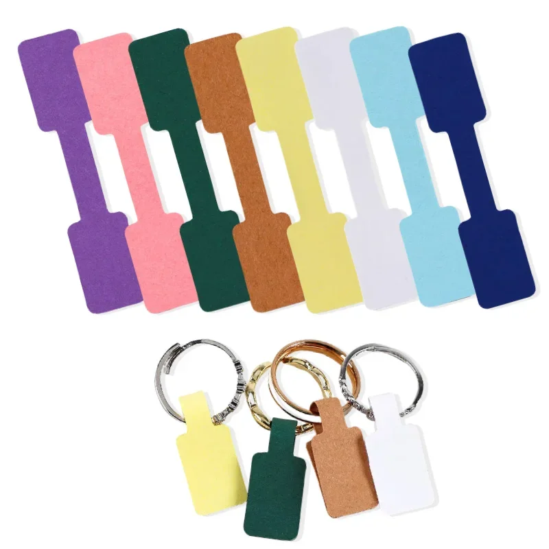 

100/200 8 color Self Adhesive Price Tag for Jewelry Display Sticker Card Necklace Earring Bracelet Blank Square Label Packaging