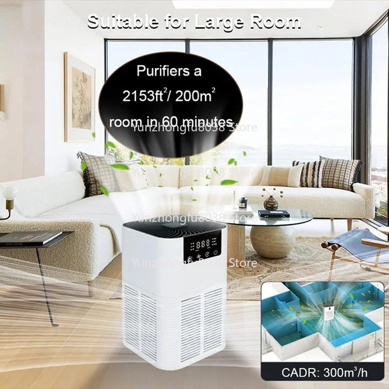 

Бытовая большая комната Wi-Fi и контроль запаха PM2.5 Монитор качества воздуха Автоматический режим Высокоэффективный воздушный фильтр Удаление пыли