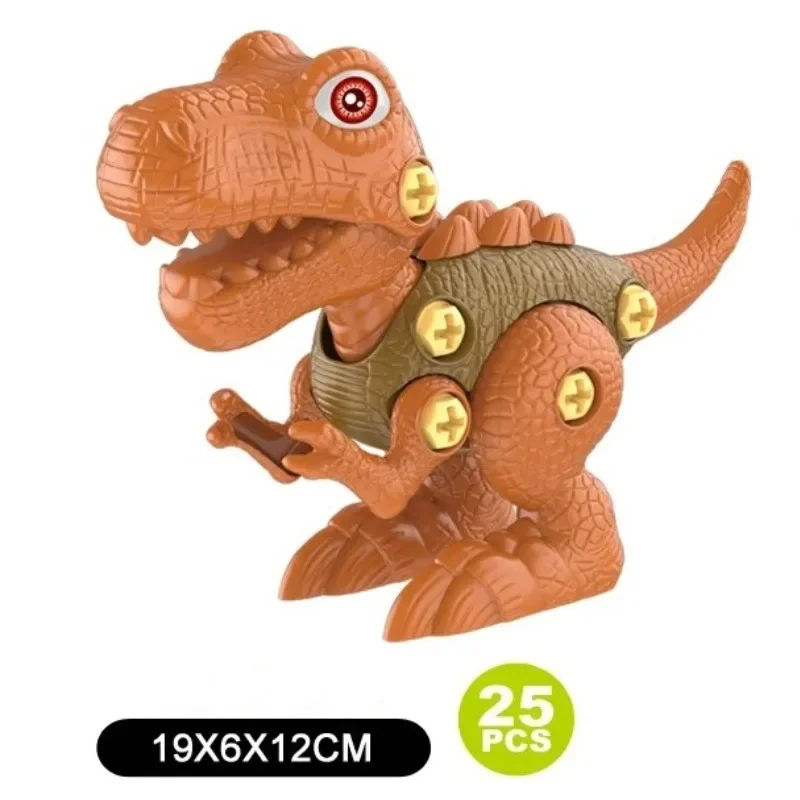 4 pz/set Bambini Montaggio Avvitare Dadi Dinosauri Giocattoli Modello FAI DA TE Jurassic Dinosauri Giocattoli Primi Strumenti Educativi Regali Per Bambini