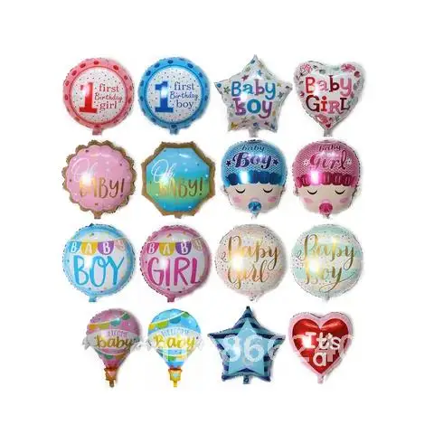 

18 or 22 Inch Aluminum Foil Balloon Baby Welcome Party Five-pointed Star Love Balloon Globos Welcome baby Reveal GenderAluminum