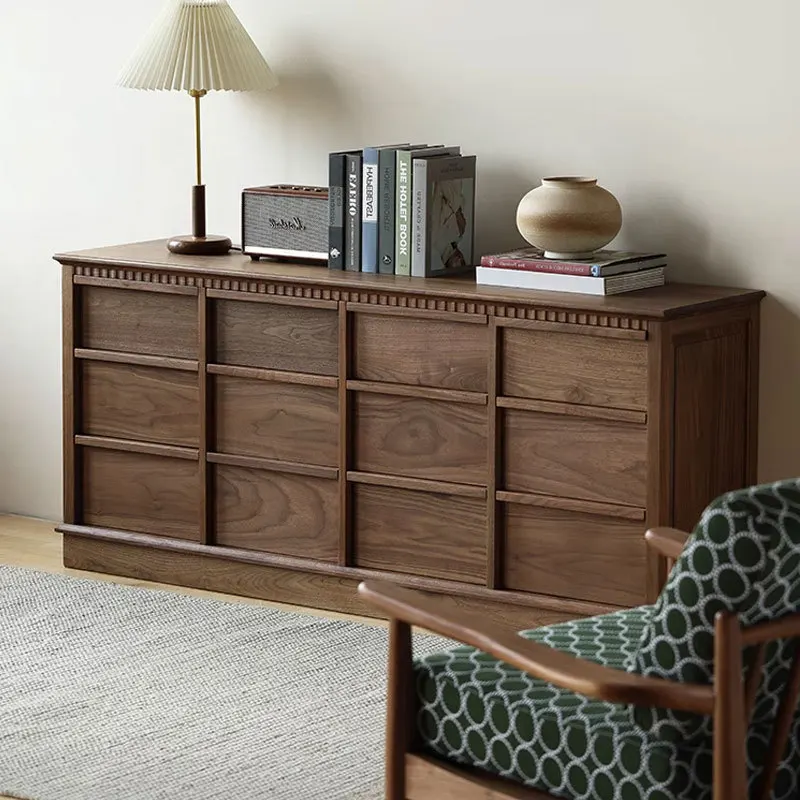 

Customizable Nordic Log Bone Line Bedroom Storage Bedside Cabinet