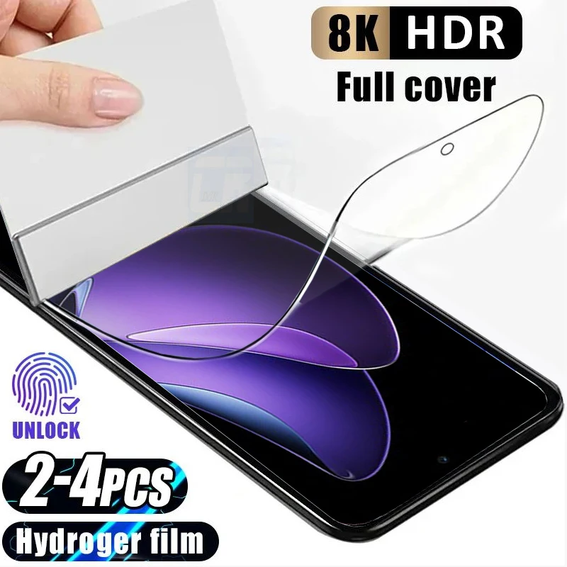 

2-4 шт. силиконовая гидрогелевая пленка с полным покрытием для Oppo Reno 13F 12F 11F 8 7 6 5 Lite K12 Plus K12X A3X A3 A5 Pro Защитные пленки для экрана