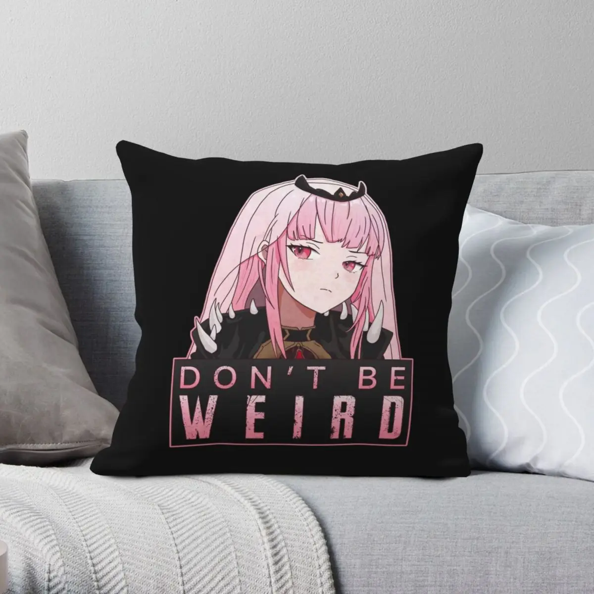 

Don't Be Weird Square Pillowcase Polyester Linen Velvet Printed Zip Decor Pillow Case Sofa Seater Cushion Cover Wholesale