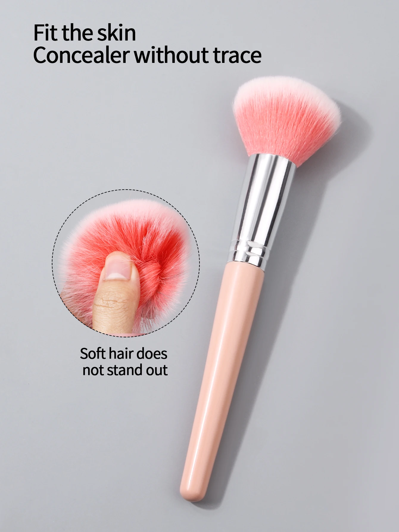 1PCS loose powder brush, setting brush, blush brush, contouring brush, facial makeup brush, portable beginner's beauty tools