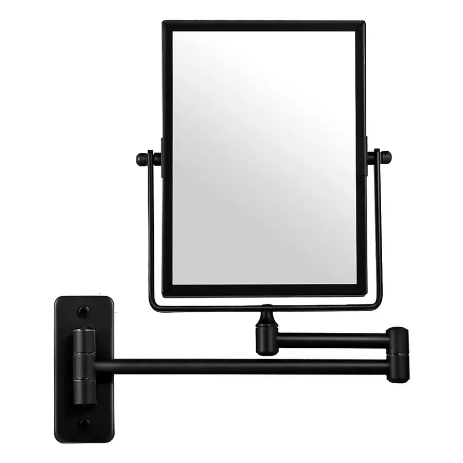 

3X Magnified Wall Mounted Mirror, Rectangular 8x6 Inch with Extendable Arm DoubleSided Swivel Bathroom Shaving Vanity Mirror